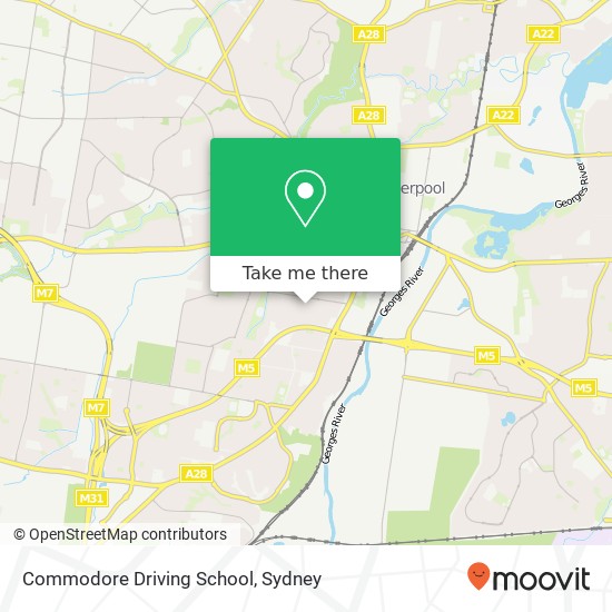 Commodore Driving School map