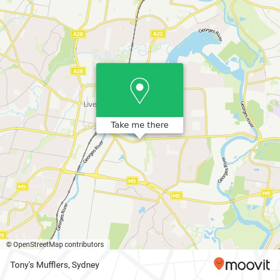 Tony's Mufflers map