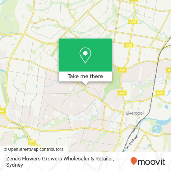 Zena's Flowers Growers Wholesaler & Retailer map