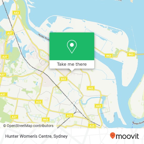 Mapa Hunter Women's Centre