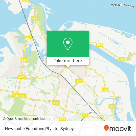 Newcastle Foundries Pty Ltd map