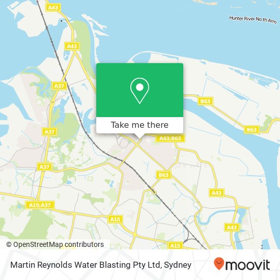 Martin Reynolds Water Blasting Pty Ltd map