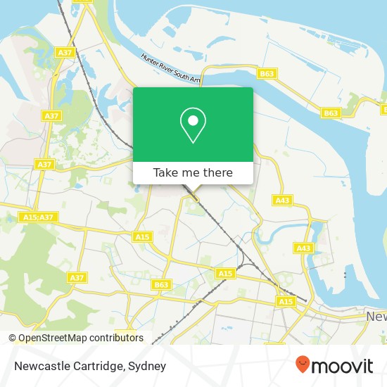 Mapa Newcastle Cartridge