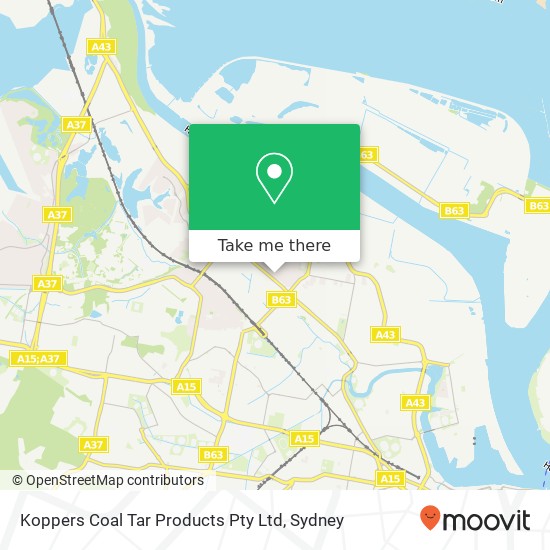 Mapa Koppers Coal Tar Products Pty Ltd