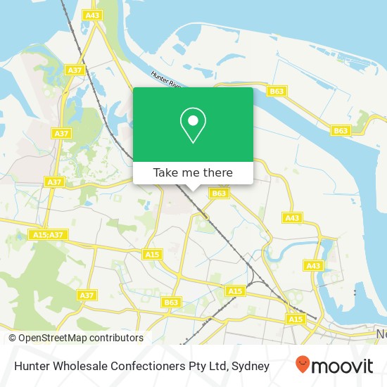 Hunter Wholesale Confectioners Pty Ltd map