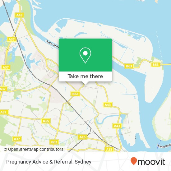 Pregnancy Advice & Referral map