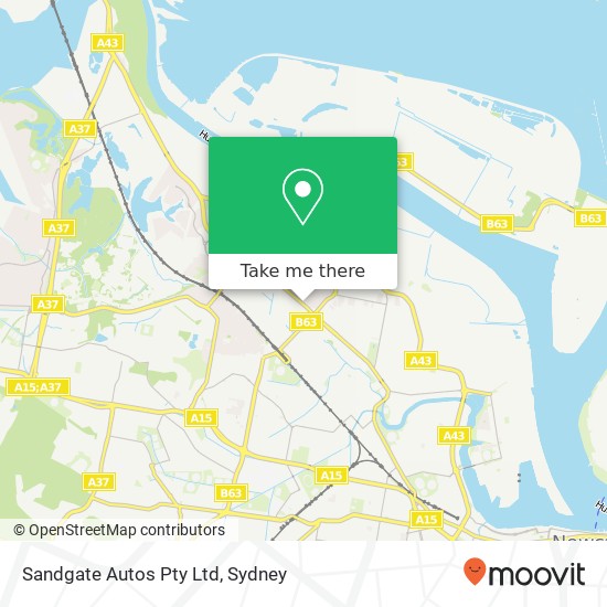 Mapa Sandgate Autos Pty Ltd