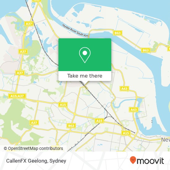 Mapa CallenFX Geelong