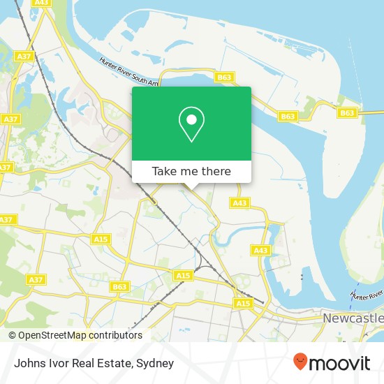 Mapa Johns Ivor Real Estate