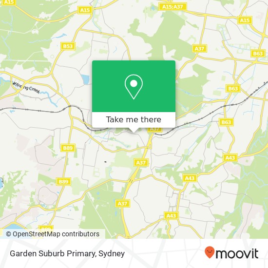 Mapa Garden Suburb Primary