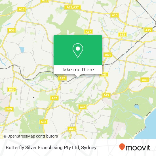 Mapa Butterfly Silver Franchising Pty Ltd