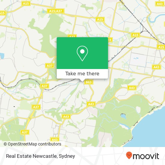 Real Estate Newcastle map