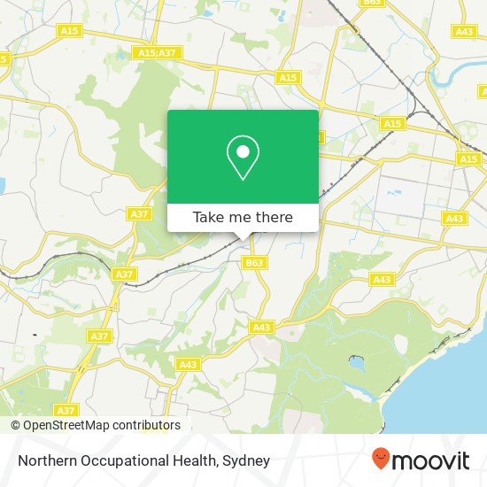 Northern Occupational Health map