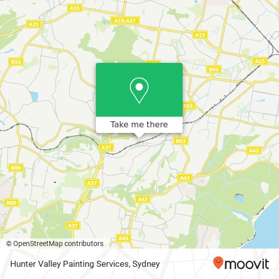 Mapa Hunter Valley Painting Services