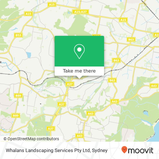 Whalans Landscaping Services Pty Ltd map