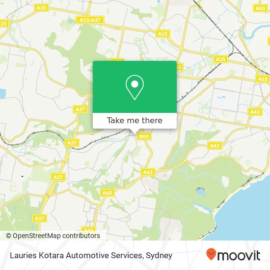 Mapa Lauries Kotara Automotive Services