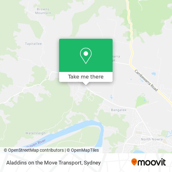 Aladdins on the Move Transport map