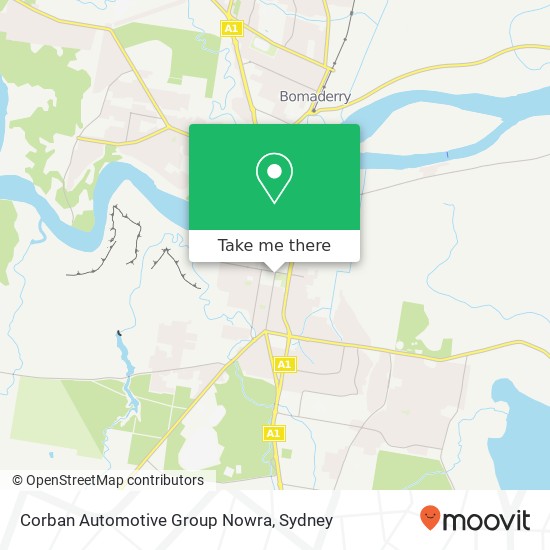 Corban Automotive Group Nowra map