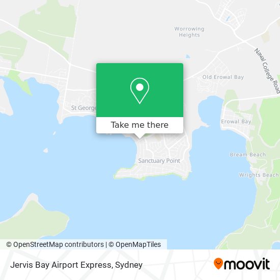 Jervis Bay Airport Express map