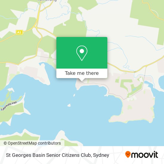 Mapa St Georges Basin Senior Citizens Club