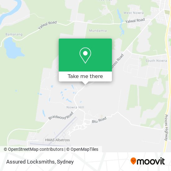 Assured Locksmiths map
