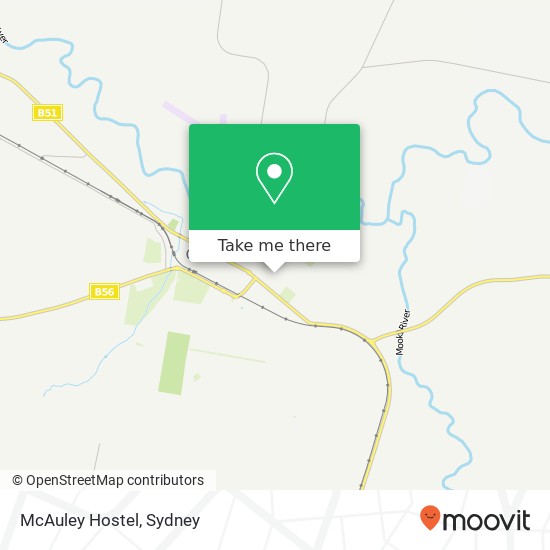 McAuley Hostel map