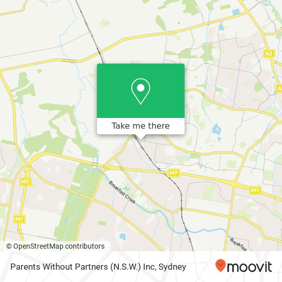 Mapa Parents Without Partners (N.S.W.) Inc