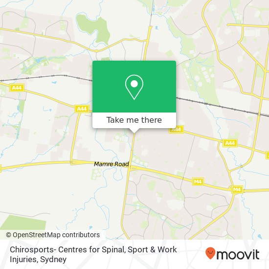 Mapa Chirosports- Centres for Spinal, Sport & Work Injuries