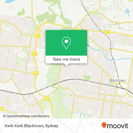 Kwik Kerb Blacktown map