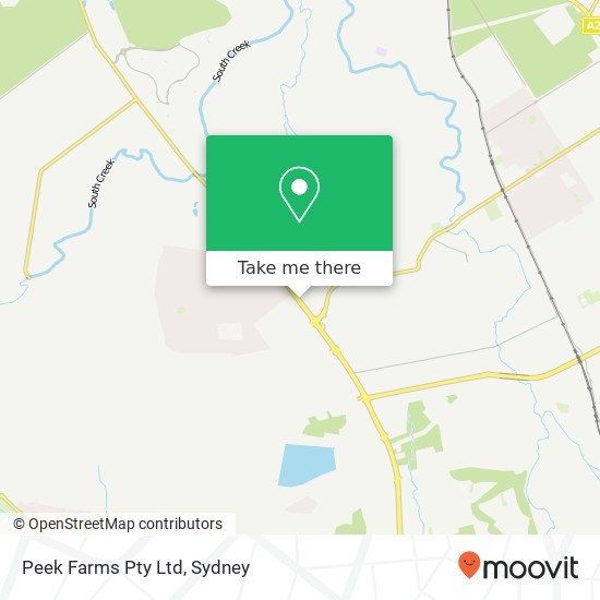 Peek Farms Pty Ltd map