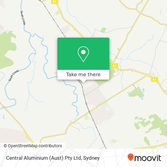 Mapa Central Aluminium (Aust) Pty Ltd