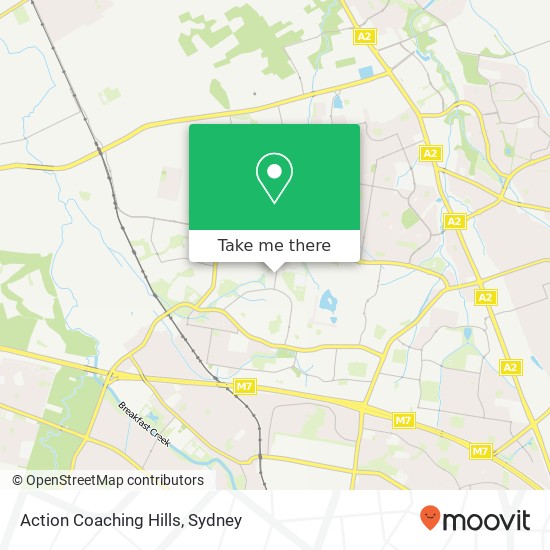 Action Coaching Hills map