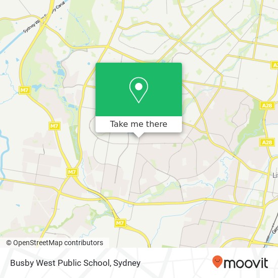 Mapa Busby West Public School