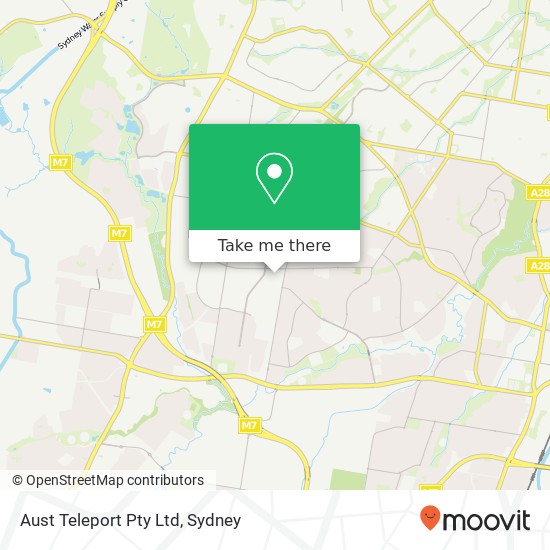 Mapa Aust Teleport Pty Ltd