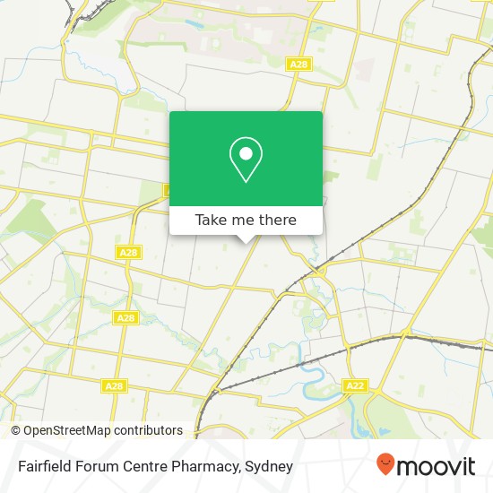 Mapa Fairfield Forum Centre Pharmacy