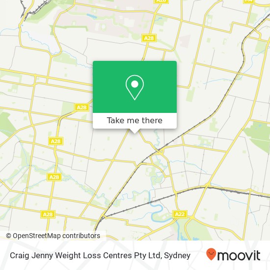 Craig Jenny Weight Loss Centres Pty Ltd map