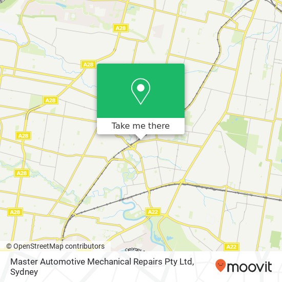 Mapa Master Automotive Mechanical Repairs Pty Ltd