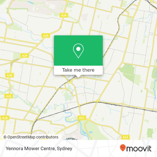 Mapa Yennora Mower Centre