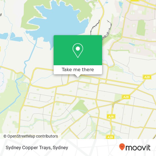 Mapa Sydney Copper Trays