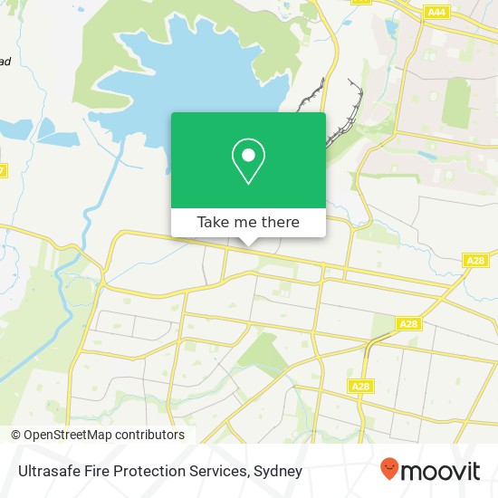Mapa Ultrasafe Fire Protection Services