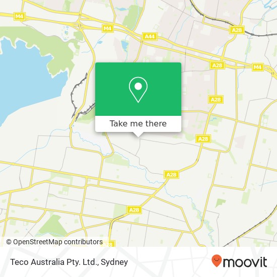 Teco Australia Pty. Ltd. map