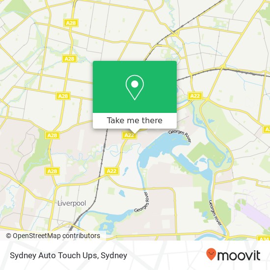 Sydney Auto Touch Ups map
