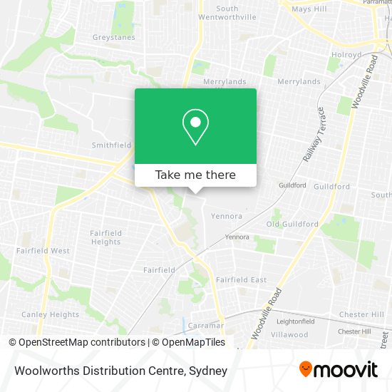 Woolworths Distribution Centre map