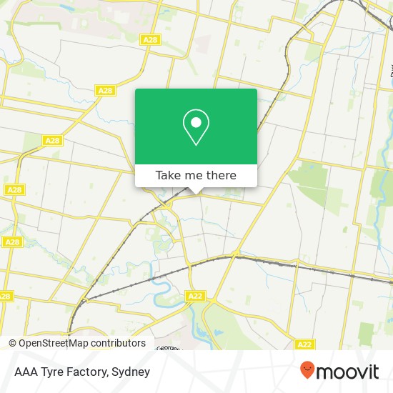 AAA Tyre Factory map