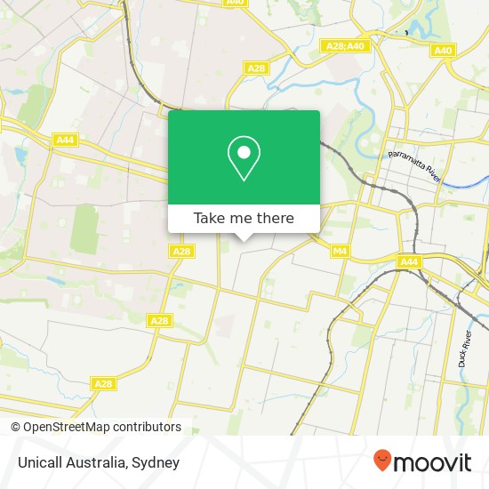 Mapa Unicall Australia