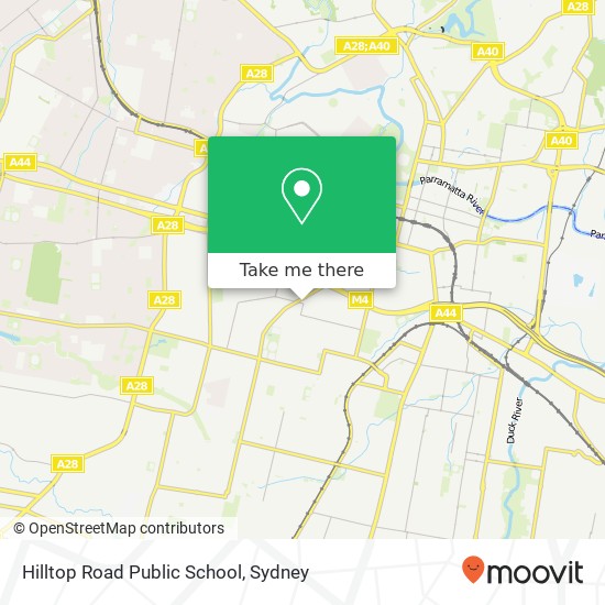 Mapa Hilltop Road Public School