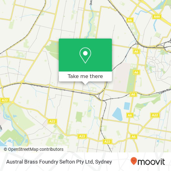 Mapa Austral Brass Foundry Sefton Pty Ltd