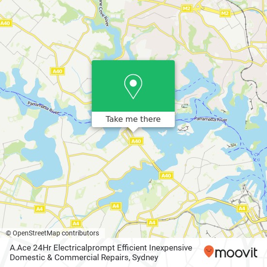 A.Ace 24Hr Electricalprompt Efficient Inexpensive Domestic & Commercial Repairs map