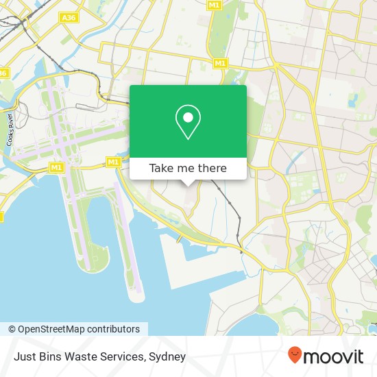 Just Bins Waste Services map