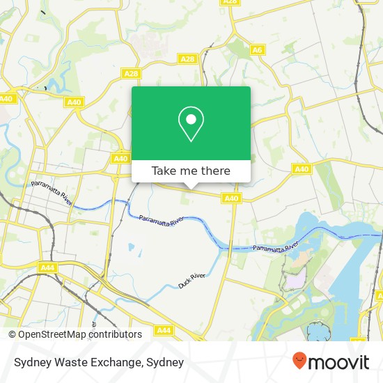 Sydney Waste Exchange map